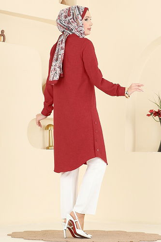 moda selvim Tunic 3047KTR750 Red - Thumbnail