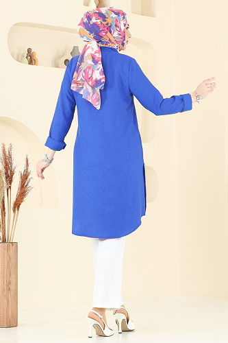 moda selvim Tunic 3047KTR750 Saxe - Thumbnail