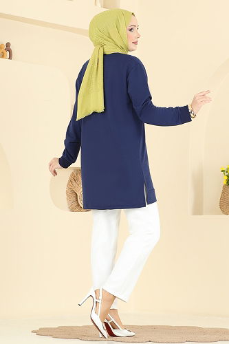moda selvim Tunic 304OZN1046 Navy Blue - Thumbnail