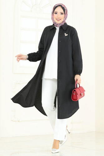 moda selvim Tunic 3052KTR750 Black - Thumbnail