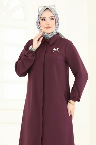 moda selvim Tunic 3052KTR750 Damson - Thumbnail