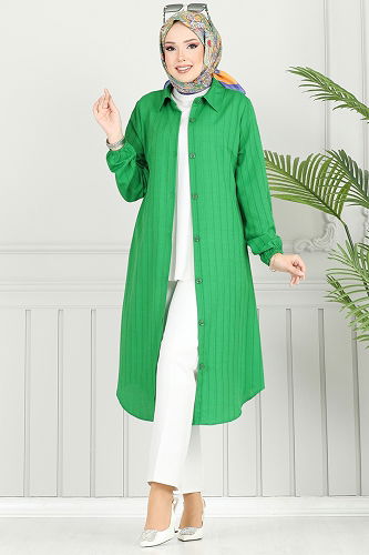 moda selvim Tunic 3054KTR750 Benetton Green - Thumbnail