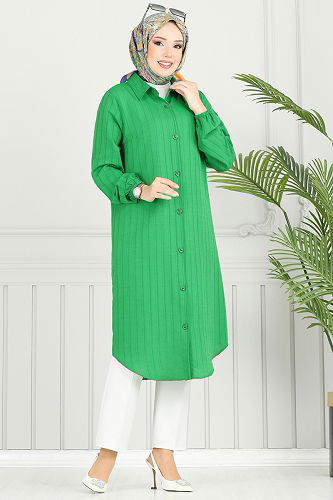 moda selvim Tunic 3054KTR750 Benetton Green - Thumbnail