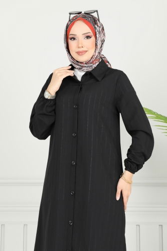 moda selvim Tunic 3054KTR750 Black - Thumbnail