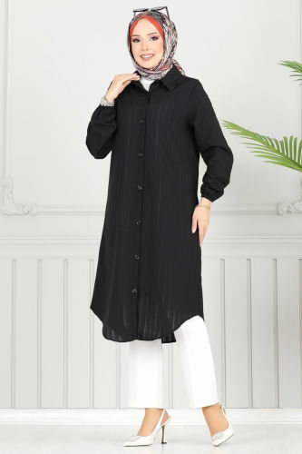 moda selvim Tunic 3054KTR750 Black - Thumbnail