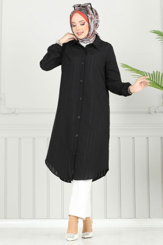 moda selvim Tunic 3054KTR750 Black - Thumbnail