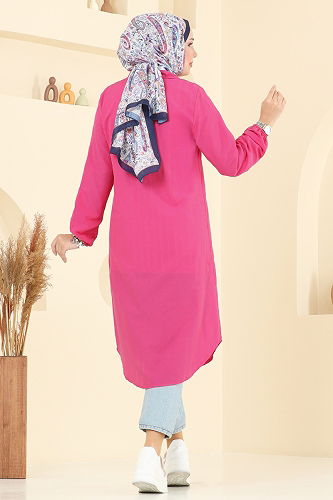 moda selvim بلوز فوشي 3054KTR750 - Thumbnail