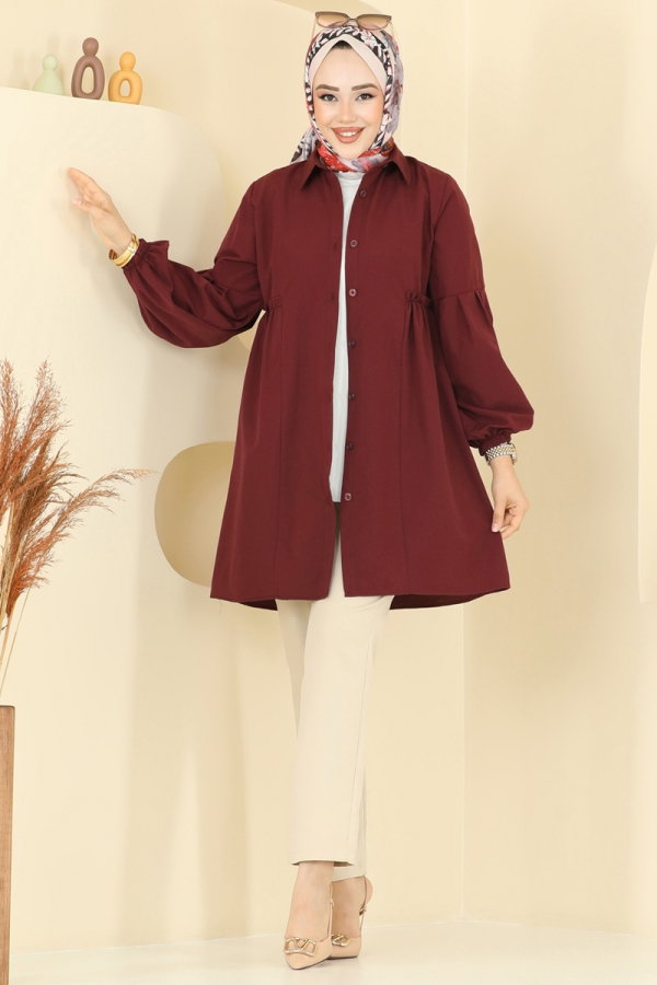 Modaselvim Tunic Tunic 3055KTR750 Burgundy