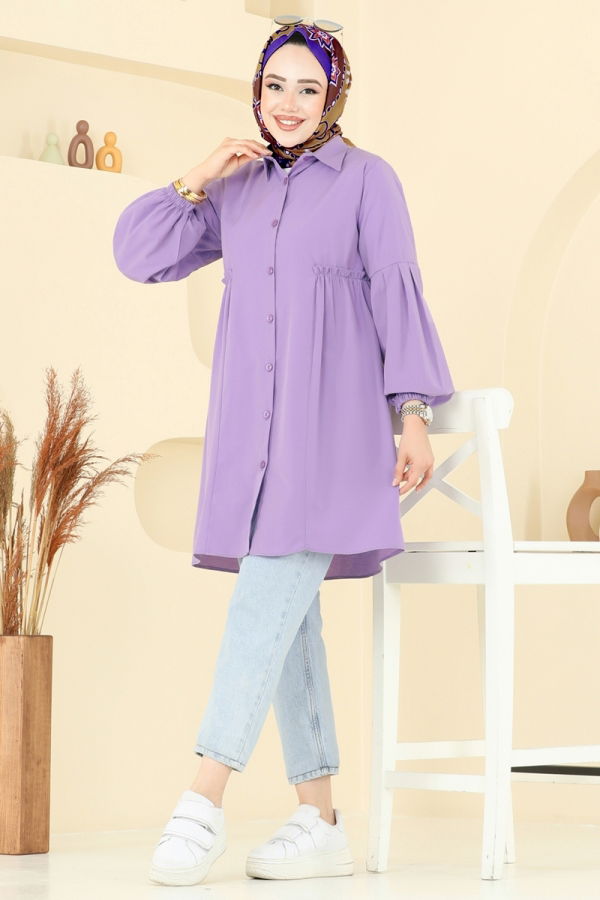 Modaselvim تونيكات بلوز ليلكي غامق 3055KTR750