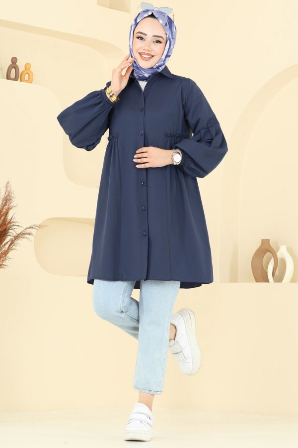Modaselvim تونيكات بلوز كحلي فاتح 3055KTR750