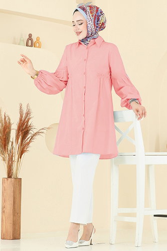 moda selvim Tunic 3055KTR750 Light Rose Dried - Thumbnail