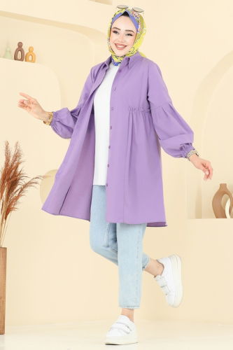 moda selvim Tunic 3055KTR750 Lilac - Thumbnail