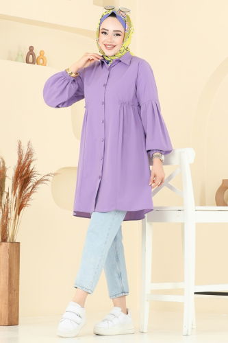 moda selvim Tunic 3055KTR750 Lilac - Thumbnail