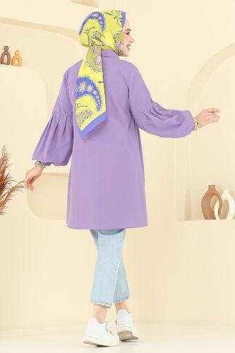 moda selvim Tunic 3055KTR750 Lilac - Thumbnail