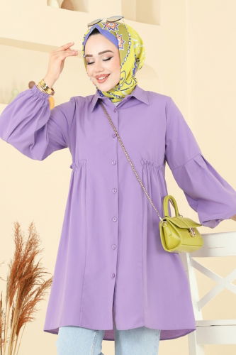 moda selvim Tunic 3055KTR750 Lilac - Thumbnail