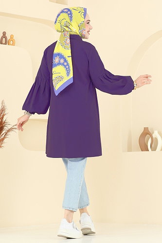 moda selvim Tunic 3055KTR750 Purple - Thumbnail