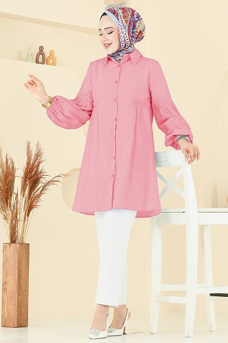 moda selvim Tunic 3055KTR750 Rose Dried - Thumbnail