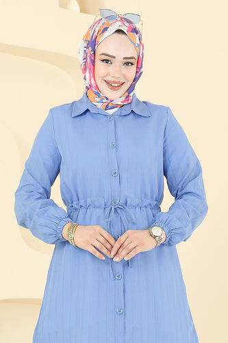 moda selvim Tunic 3061KTR750 Blue - Thumbnail