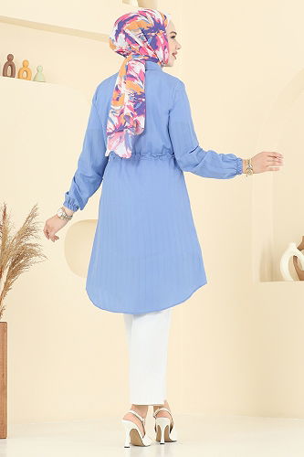 moda selvim Tunic 3061KTR750 Blue - Thumbnail