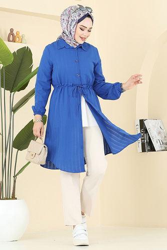 moda selvim Tunic 3061KTR750 Saxe - Thumbnail