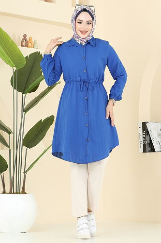 moda selvim Tunic 3061KTR750 Saxe - Thumbnail