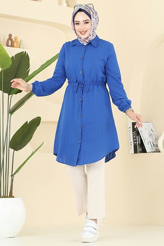 moda selvim Tunic 3061KTR750 Saxe - Thumbnail