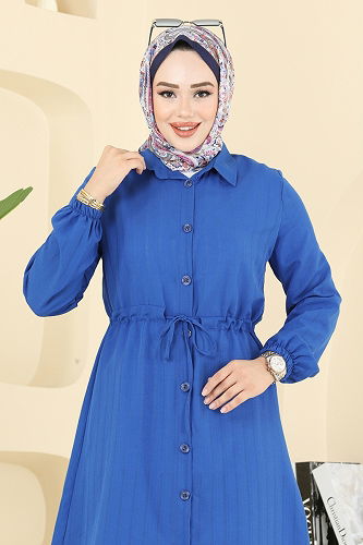 moda selvim Tunic 3061KTR750 Saxe - Thumbnail