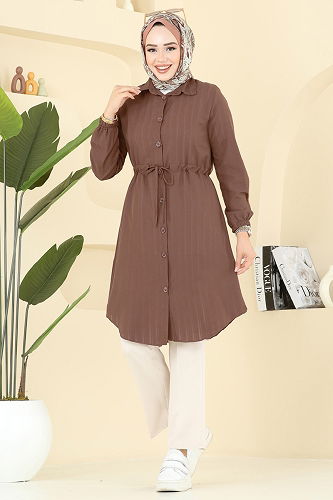 moda selvim Tunic 3061KTR750 Tan - Thumbnail