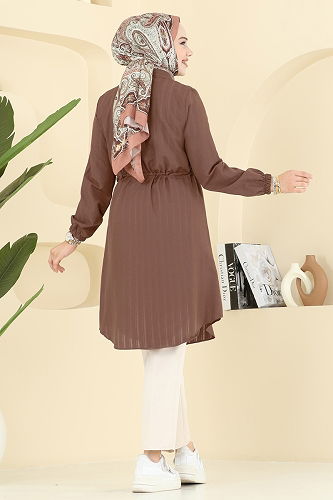 moda selvim بلوز عسلي 3061KTR750 - Thumbnail