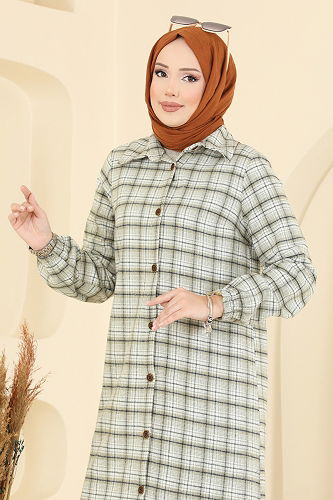 moda selvim Tunic 3068KTR750 Almond Green - Thumbnail