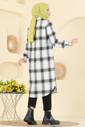 moda selvim Tunic 3068KTR750 Ecru - Thumbnail