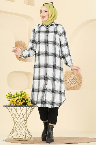 moda selvim بلوز سكري 3068KTR750 - Thumbnail