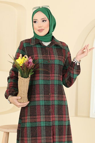 moda selvim Tunic 3068KTR750 Emerald - Thumbnail