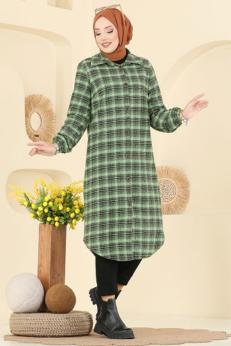 moda selvim Tunic 3068KTR750 Green - Thumbnail