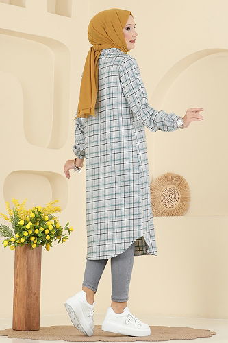 moda selvim Tunic 3068KTR750 Light Gray - Thumbnail