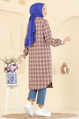 moda selvim Tunic 3068KTR750 Salmon - Thumbnail