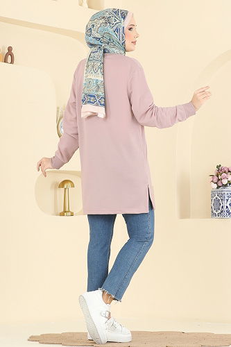 moda selvim Tunic 306OZN1046 Powder Vision - Thumbnail