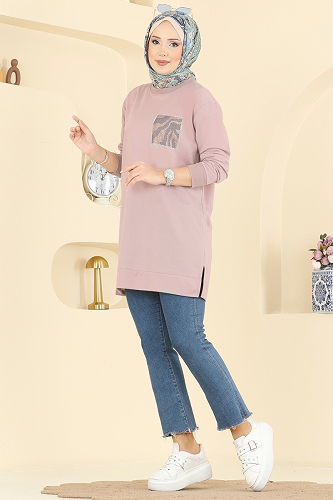 moda selvim Tunic 306OZN1046 Powder Vision - Thumbnail