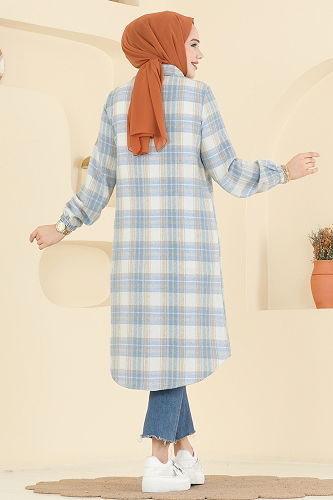 moda selvim Tunic 3070KTR750 Baby Blue - Thumbnail