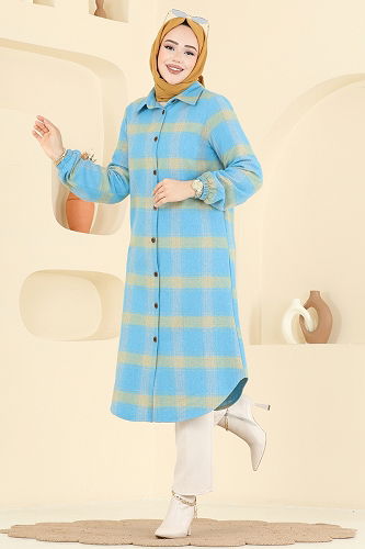 moda selvim Tunic 3070KTR750 Blue - Thumbnail