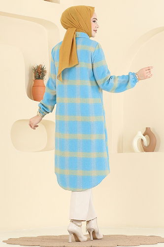 moda selvim Tunic 3070KTR750 Blue - Thumbnail