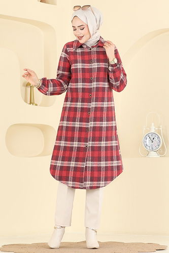 moda selvim Tunic 3070KTR750 Damson - Thumbnail