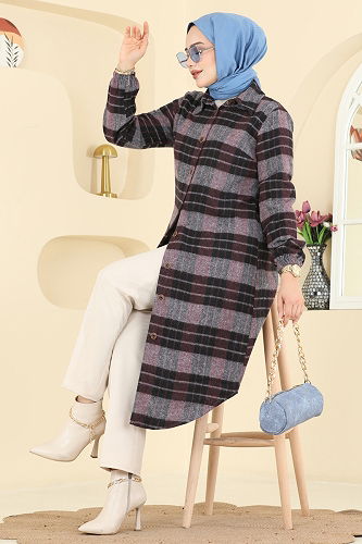 moda selvim Tunic 3070KTR750 Dark Damson - Thumbnail
