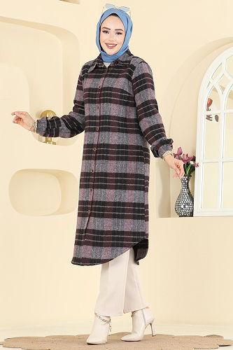 moda selvim Tunic 3070KTR750 Dark Damson - Thumbnail