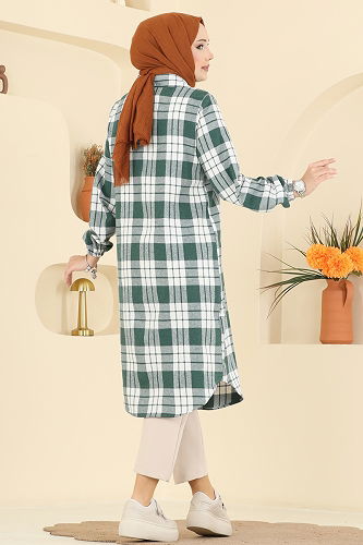 moda selvim Tunic 3070KTR750 Dark Green - Thumbnail