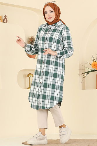 moda selvim Tunic 3070KTR750 Dark Green - Thumbnail