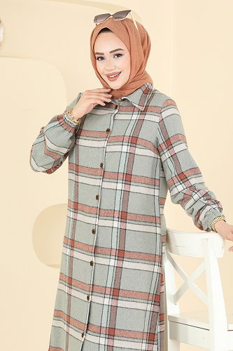 moda selvim Tunic 3070KTR750 Light Mint - Thumbnail