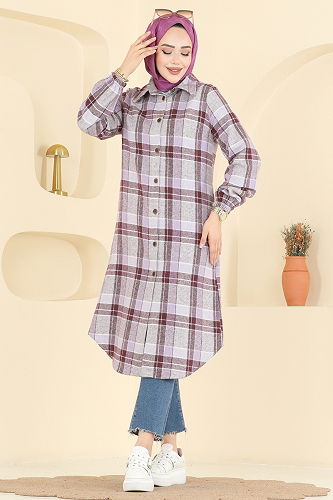 moda selvim Tunic 3070KTR750 Lilac - Thumbnail