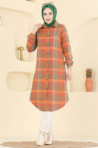 moda selvim Tunic 3070KTR750 Oranj - Thumbnail