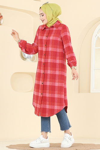 moda selvim Tunic 3070KTR750 Red - Thumbnail